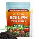 8 x Soil pH Paper Test Kit  50 Tester Strips (3.5-9 Range)  Use for Testing Garden Home Lawn Grass Vegetable Gardening Dirt Yard Compost Outdoor and Indoor Plants, Green