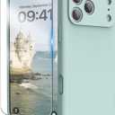 for iPhone 17 Pro Case, Liquid Silicone Cover with Camera Protection Anti-Scratch Soft Microfiber Lining Shockproof Protective Phone Case for iPhone 17 Pro 6.3", Mint Green