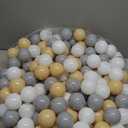 GOGOSO Ball Pit Balls for Toddlers Kids Plastic Balls for Ball-Pit Playpen Pool Baby Pastel Party Decor Fun Shaped Star Bulk 50 100 200 500 1000 Count (Beige+light Gray+white)