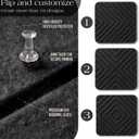 48x36 in Large Felt Bulletin Board - Black, 12-Pack