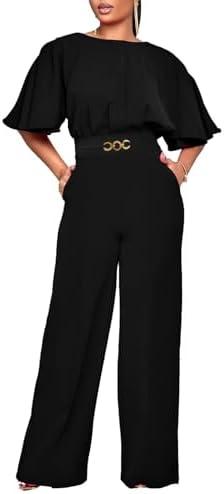 acelyn Elegant Jumpsuit for Women Dressy Sexy Plus Size Wide Leg Pant Suit One Piece Party Outfits XL