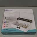 Jssmst Locking Large Metal Cash Box with Money Tray, Money Box with Combination Lock, Black