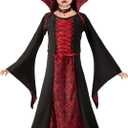 Halloween Royal Vampire Costume Girls for Halloween Dress Up Party (Large)