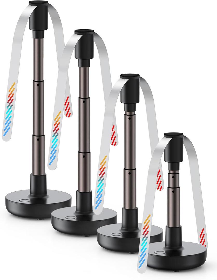 TOPK 4 Pack Fly Fans for Tables, AA Battery Powered Portable Scalable Indoor Outside Food Fly Fan for Picnic, Party, Restaurant, Kitchen and BBQ