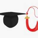 FtyFty Unisex Adult Matte Graduation Cap with Tassel Year Charm 2025 , 5 Pack