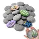 Reeplan 26 Pcs 2-5 Inch Large Rocks for Painting Natural Flat River Stones