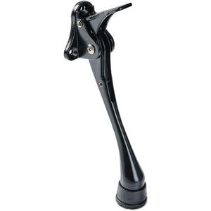 HOME&I Kickdown Door Stopper, 6-Inch Commercial Heavy Duty Door Stop Holder Kick Door Kickstand Height-Adjustable Rubber Foot (Black, 6 Inch x 1 Pack)