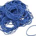 MECCANIXITY Rubber Band Stretchable Rubber Elastic Band Blue 2inch Dia 0.06inch Thick for Home Office Pack of 400