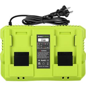 Replacement for Ryobi 40V Battery Charger, OP402 Dual Port Fast Charging Station with USB & Type-C - Compatible with OP4026 OP4050 OP4050A OP4040 OP4060 OP4015 40 Volt Lithium Batteries