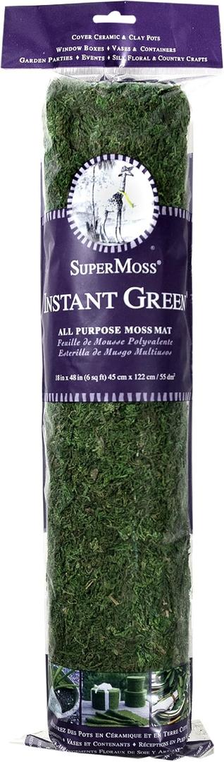 SuperMoss (22430) All Purpose Moss Mat Runners, Instant Green,Fresh Green 18" x 48"