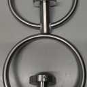 NearMoon Bath Towel Ring, Bathroom Hardware Accessories-Thicken Stainless Steel Hand Towel Holder for Bathroom, Modern Round Towel Hanger Wall Mounted (Brushed Nickel, 2 Pack)