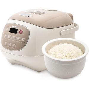 Joydeem Ceramic Rice Cooker, 6 Cups Uncooked Rice Cookers with Pure Ceramic Inner Pot, Healthy & PFOA Free, 3L/3.2 qt, DFB-C300