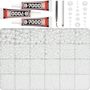 32000Pcs Grey Rhinestones for Bedazzling, Resin 2,3,4,5,6mm Mix Sizes Flatback Gray Black Diamond Gems Diamonds Gemstones Jewels Stones Crystals with B7000 Glue for Crafting Crafts Clothes