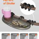 Mamazing Universal Stroller Snack Tray with Cup Holder and Phone Holder, 3-in-1 Stroller Accessory Compatible for UPPAbaby, Baby Jogger, Nuna, Baby Toddler Disneyland Essentials Stroller Accessories
