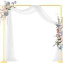 VEVOR Arch Backdrop Stand, 8 x 8 ft, Stable Structure, Easy Assembly, Square Gold Metal Arch Backdrop Stand for Wedding, Birthday Party, Graduation, Holiday Celebration, and Ceremony Decoration
