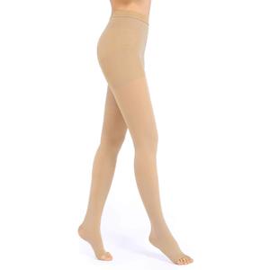 Medical Compression Pantyhose for Women & Men, 20-30mmHg Compression Stockings (Large)