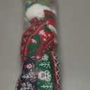 Reginary 9 Pack Dog Christmas Costume Xmas Sweaters Headband Scarf Set Christmas Dog Cat Sweaters Costume Winter Warm Small Dogs Clothes Adjustable Xmas Hair Hoop Headwear for Pet Accessories(M)