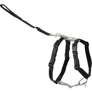 PetSafe 3 in 1 No-Pull Dog Harness for Medium Dogs - Walk, Train or Travel - Helps Pets from Pulling on Walks - Seatbelt Loop Doubles as Quick Access Handle - Reflective- Medium, Black