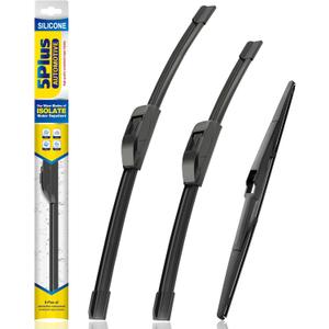 5 PLUS Silicone Windshield Wipers Replacement for 2016-2020 Hyundai Tucson/ 2007-2012 Mazda CX-7 Wiper Blades(Set of 3), Windshield Wiper Blades For My Car-26"/16"/14"