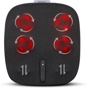 Nekteck Shiatsu Foot Massager with Heat, Electric Kneading Feet Massage Machine for Plantar Fasciitis, Pain Relief, Built-in Infrared Heat Function for Home and Office (Deep Black)