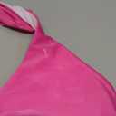 Ocean Blues Women's V-Neck Bikini Top Twist Triangle Swimsuit Top Halter Bathing Suit Top, (Hot Pink, Medium)