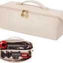 Travel Case Compatible with Dyson Airwrap Styler, Portable Supersonic Hair Dryer Travel Storage Bag, Waterproof Carrying Case Organizer for Shark Flexstyle and Attachments (White)