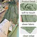 4 Pack Sage Green Cheesecloth Table Runner 20 x 120 inch Gauze Table Runners 10 FT Long,Semi Sheer Boho Cheese Cloth Fabric Table Runner Bulk for Wedding,Party,Baby Shower,Bridal Shower Decoration