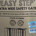 Regalo Safety 29-49" Easy Step Extra Wide Baby Gate for Doorways & Bottom of Stairs, Pressure Mounted Safety Gate with Door for Babies, Toddlers & Pets, Platinum