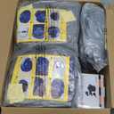 Realspring 6 9 12 Pcs Inflatable Bean Bag Chairs for Adults with Electric Air Pump, Blow up Couch Folding Portable Inflatable Couch Lazy Sofa for Outdoor Movie Night Camping(Black,6 Pcs)