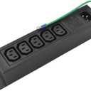 Conntek 55713 10-Amp 250V IEC Power Strip C14 Inlet to (5) 320 Sheet F Outlets with Grounding Wire Out