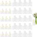 VEVOR Pillar Candles and Glass Vases Set 120 Pcs, Clear Cylinder Hurricane Candle Holders for Wedding Centerpieces, Tall Vase for Table Decor, Wedding Party,Thanksgiving,White (2.56" x 4.7",5.9",7.9")