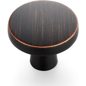 Ravinte 25 Pack Drawer Pulls 1-1/4 Inch Kitchen Cabinet Knobs Solid Round Dresser Drawer Knobs Oil-Rubbed Bronze Dresser Knobs Drawer Knobs Simple Cabinet Hardware for Cupboard Drawer Pulls