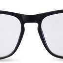 Blue Light Blocking Reading Glasses Readers Spring Hinges Sturdy Retro Style Rectangle TR Frame Unisex Black 0.00