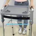 Walker Tray with Two Cup Holder - Folding Rollator Desk Lap Board Eating Aid for Nursing Patient, 11"W x 16"L