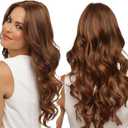Light Brown Ombre Wigs for Women Long Wavy Wig,Looking Heat Resistant Synthetic Wig,Long Light Brown Wigs for Daily Party Use