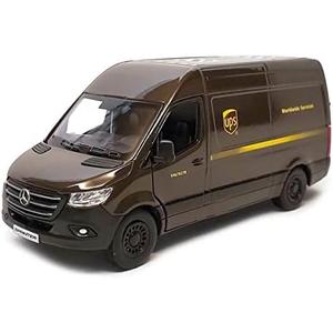 KiNSMART - Mercedes-Benz Sprinter UPS Edition Cargo Van, 1:48 O Scale Die Cast Metal Model Toy Van, Pull-Back Action
