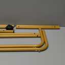 Sakugi Clothes Rack - Clothing Rack with Storage Mesh Shelf & Casters, Heavy-Duty Metal Clothing Rack for Hanging Clothes, Dresses, Coats, Large Load Capacity, Easy Assembly, Gold, 28.0"x16.9"x59.0"