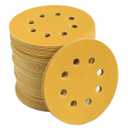 5-Inch 8-Hole Hook and Loop Sanding Discs 800-Grit Random Orbit Sandpaper, 100-Pack