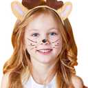 Reindeer Headband Adult for Christmas Cosplay Party Accessories - Women Reindeer Antler Hair Hoop Festive Headpiece Costume Accessories Plush