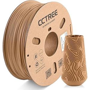 CCTREE Matte PLA Filament 1.75mm 3D Printing PLA Filament 1.75mm High Speed Printing, Dimensional Accuracy +/ - 0.03mm, 1kg Carboard Spool (2.2lbs) for Most FDM 3D Printers Beige
