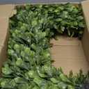 24 Inch Large Boxwood Wreath, Spring Summer Artificial Green Wreaths for Front Door Farmhous Wedding Window Hanging Wall All Year Round Indoor & Outdoor St Patrick's Day Decor