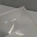 rejomiik Acrylic Dryer Sheet Holder Clear Dryer Sheet Dispenser Container Box with Lid and Anti Scratch Film for Laundry Room Fabric Softener Sheets Storage Organization, Transparent (Medium)