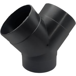 Car Heater Warm Straight 3 Way Air Ducting Pipe 75mm Y Shape Outlet Connector 3 inch Duct Joiner Connector Pipe Black Plastic (1PCS)