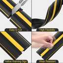 MYFAMIREA 10FT Floor Cord Cover Heavy Duty Cable Cover Protector with 3 Channels Extension PVC Floor Wire Cover Outdoor Cord Hider Management Cord Cover for Wire on Floor for Home Office Outdoor