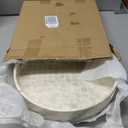 12.6 Inch Capiz Round Decorative Tray, Mother of Pearl Serving Tray with Handles for Coffee Table, Kitchen Counter, Bathroom Vanity or Dining Table Centerpiece Tray, Modern Farmhouse Decor