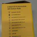 Vintage LED Edison Bulbs 6W, Equivalent 60W Incandescent, Warm White 2700K, ST58 Antique LED Filament Bulbs with 90+ CRI, E26 Medium Base,Dimmable, Clear Glass, Pack of 6