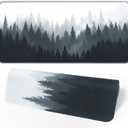 Winter Forest Tree Mouse Pad Gaming Mousepad Non-Slip Rubber Base Keyboard Pad Desk Mat for Home Office, 31.5 x 11.8 in