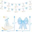 3 x 3 Set One Silly Goose Banner, One Silly Goose Birthday Decorations Boy Baby Shower themed for Goose Party Decor Supplies (Blue)