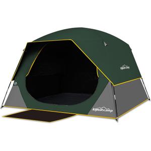 Tent 4/6 Person Blackout Camping Tent with RainflyWaterproof Portable Double Layer Family Dome Tent for Camping for Outdoor Camping&Hiking