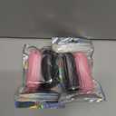 2 x 2 Pack Little Ouchies Pain Fidget, Pain Stim Fidget Toys for Adults, 3D Printed with Spiky Fidget Keychain Sensory Toy for Stress Relief & Focus, Novelty Gifts for Friends (Black & Pink)